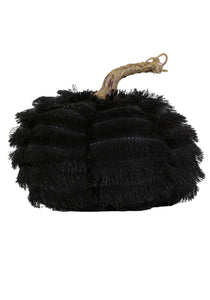 7 Inch Black Eyelash Fringe Pumpkin