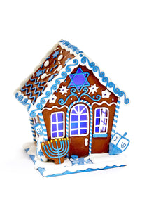 Kurt Adler 7 inch Claydough LED Hanukkah Gingerbread House