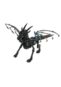 7" Oil Slick Scary Skeleton Dragon