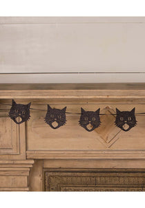 Glittered Scaredy Cat 72" Silhouette Garland