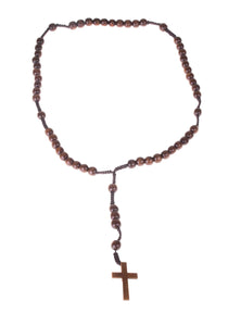 Rosary Wood 30" Necklace