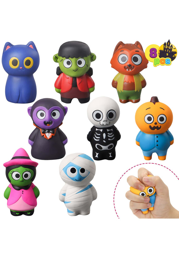 Halloween Slow Rising 8 Piece Squishy Figures