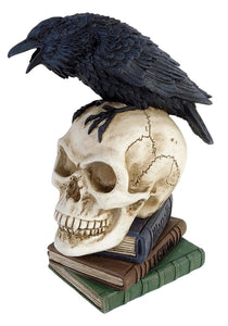 8 inch Poe's Raven Skull Decoration