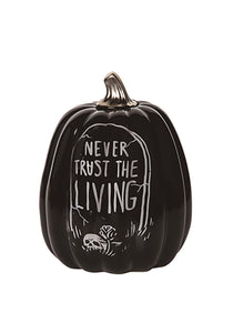 Ceramic 9" Never Trust Tombstone Pumpkin