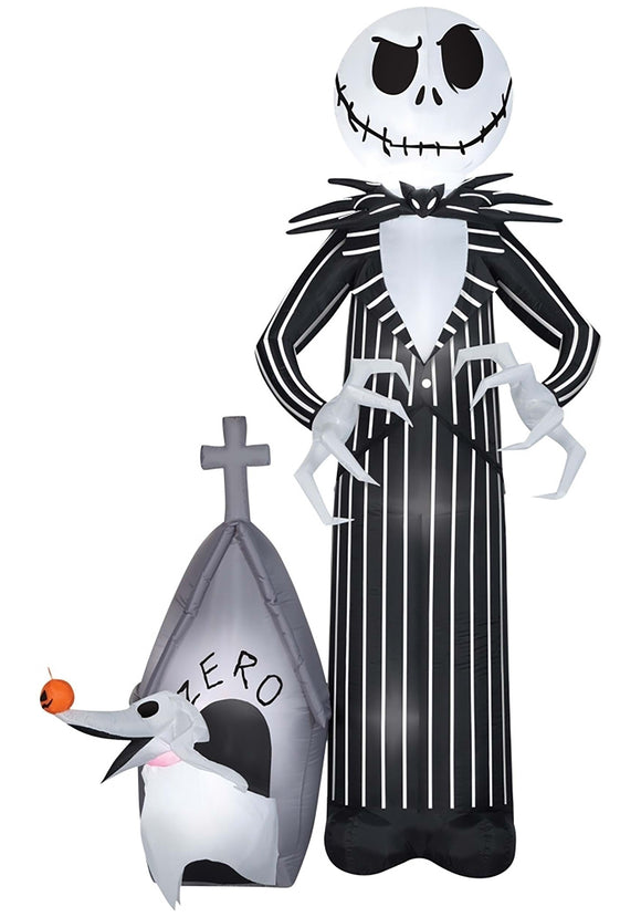 9ft Airblown Jack and Zero Nightmare Before Christmas Inflatable