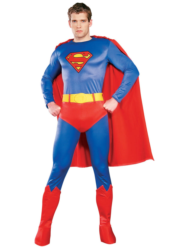 Adult Authentic Superman Costume - Spandex Superman Costumes Deluxe