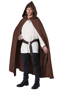 Brown Adult Hooded Cloak Costume