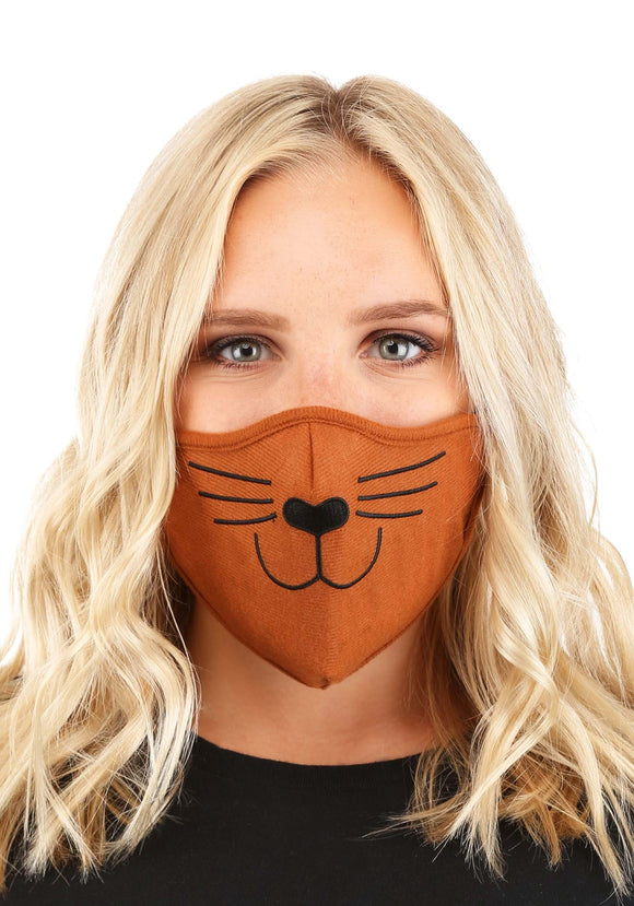 Cat Face Mask Brown for Adult's