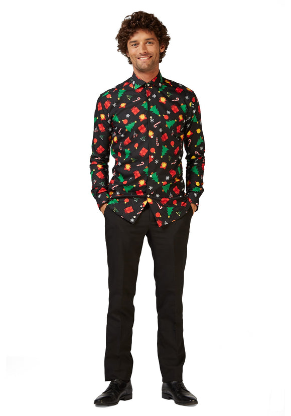 Christmas Icons Adult Button-up Shirt