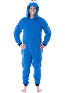 Adult Cookie Monster Sherpa Union Suit