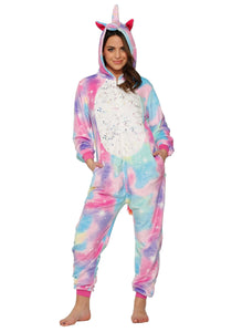 Cotton Candy Galaxy Unicorn Adult Onesie