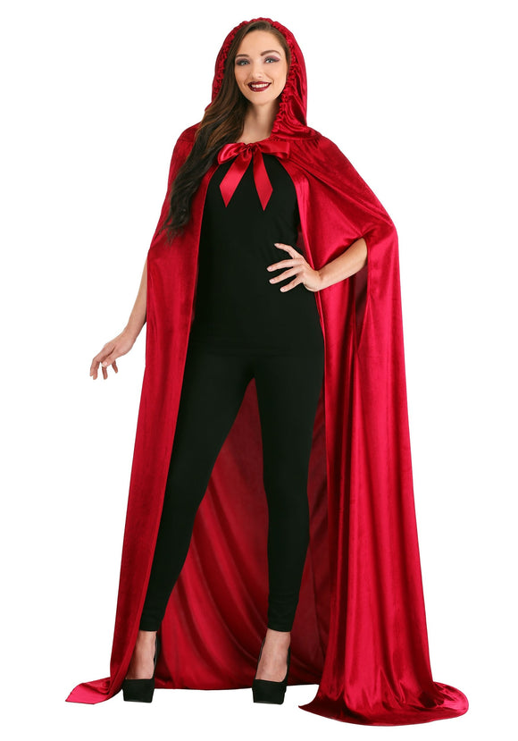 Crimson Riding Cloak for Adults