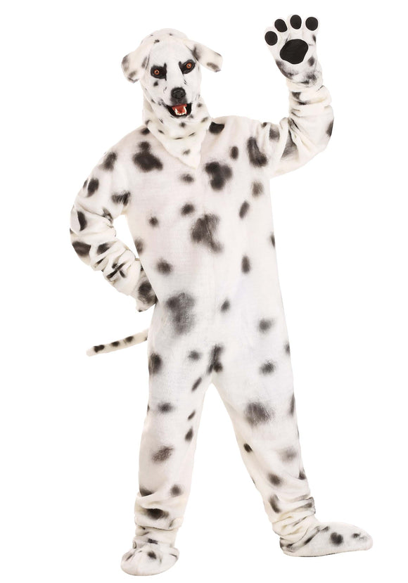 Adults Dalmatian Suit With Mouth Mover Mask