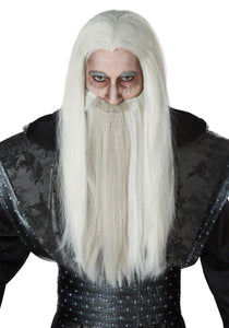 Dark Wizard Wig and Beard Set for Adults