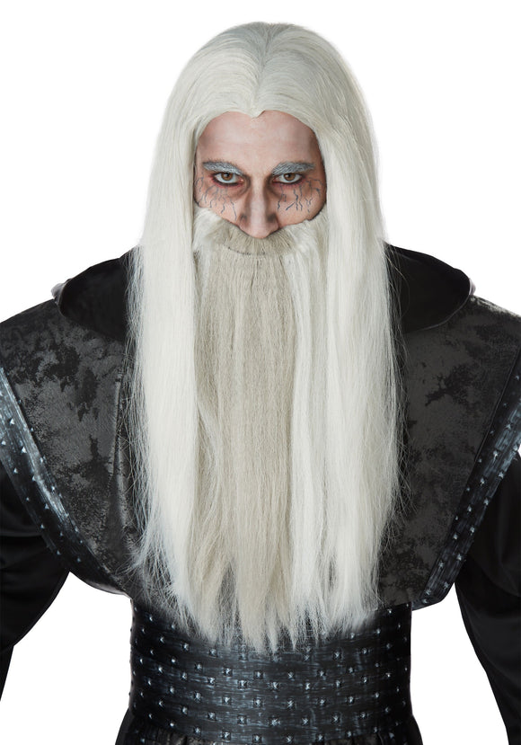 Dark Wizard Wig and Beard Set for Adults