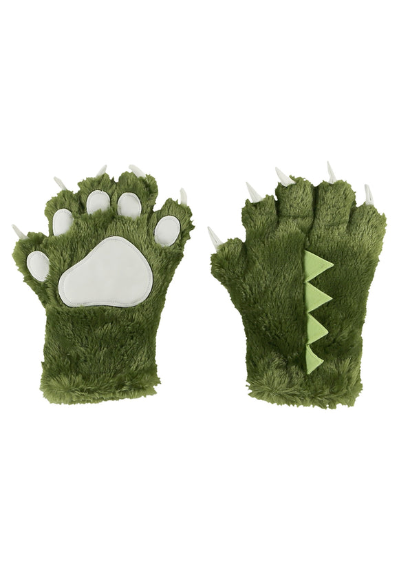 Green Adult Dino Paw Mitt Glove