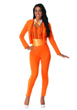 Adult Female Orange Tuxedo Costume