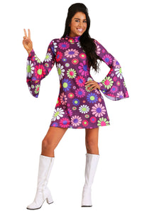 Adult Groovy Flower Power Women's Costume