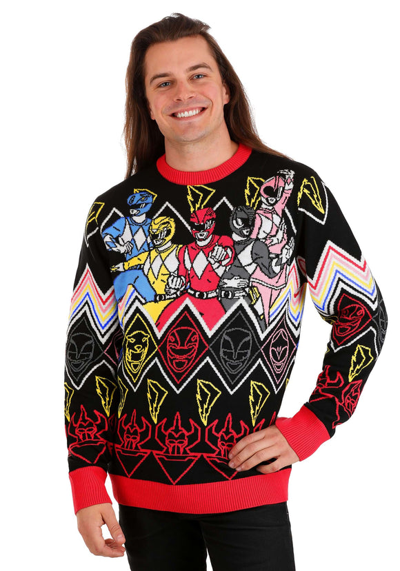 Heroic Pose Power Rangers Sweater