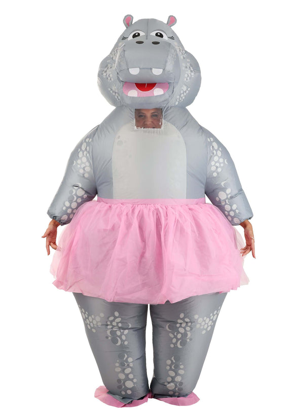 Inflatable Ballerina Hippo Adult Costume