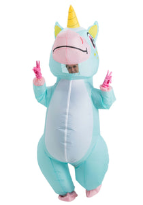 Child Blue Unicorn Inflatable Costume
