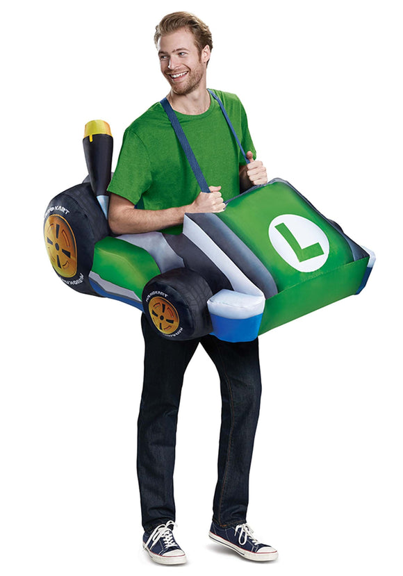 Adult Luigi Inflatable Cart Costume