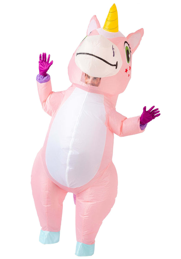 Inflatable Pink Unicorn Costume for a Child