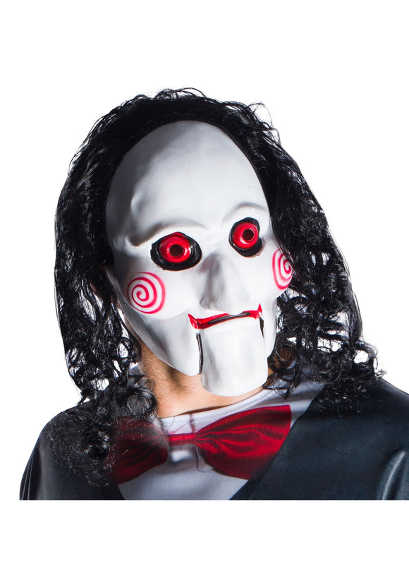 Jigsaw Billy Mask With Hair for an Adult