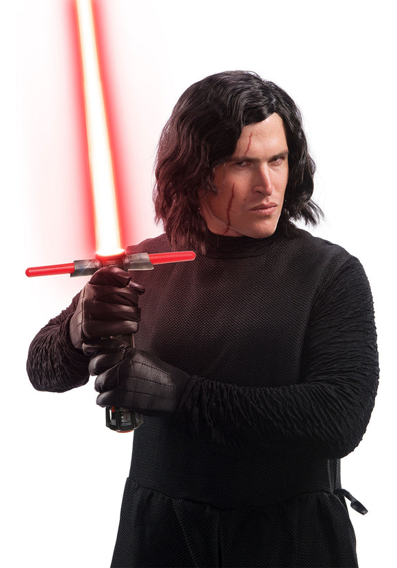 Kylo Ren Wig and Scar Tattoo for Men