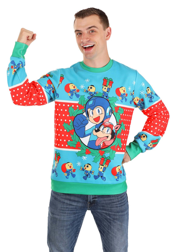 Adult Megaman Christmas Sweater