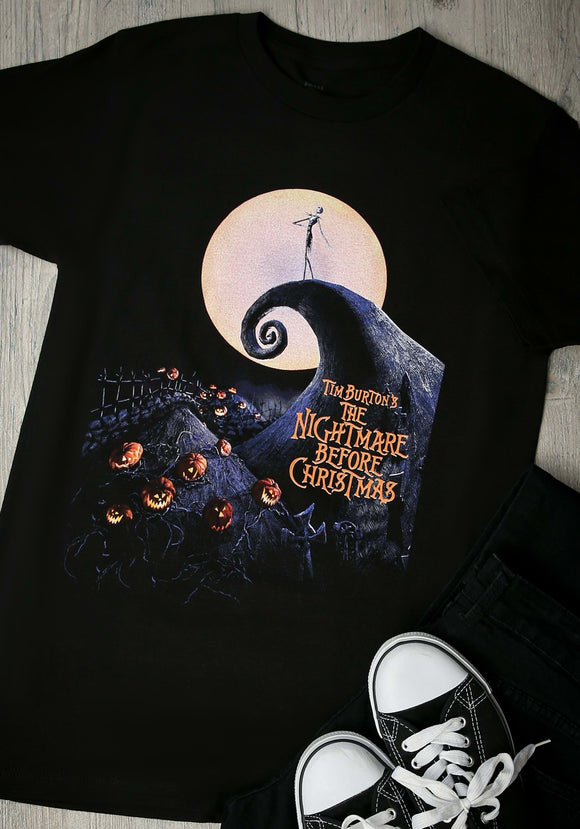 Adult Nightmare Before Christmas Poster T-Shirt