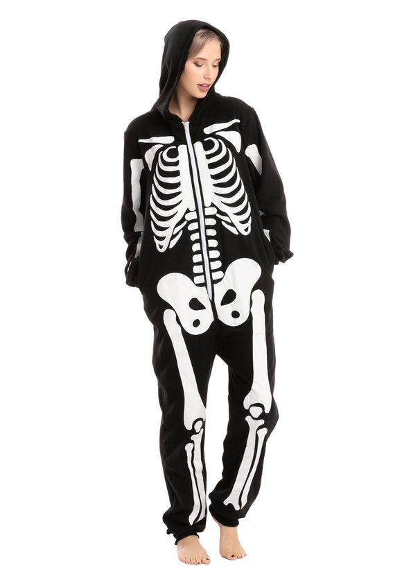 Hooded Skeleton Adult Onesie