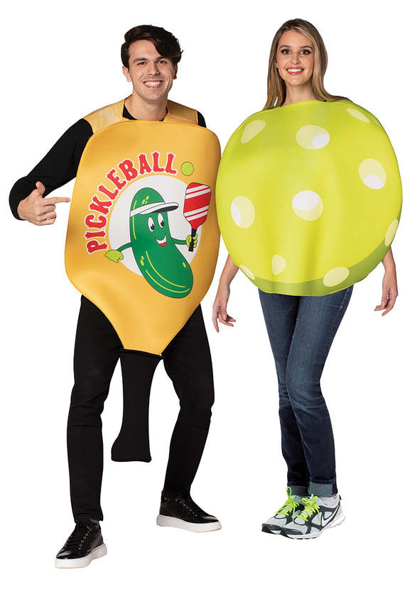 Pickleball Paddle & Ball Adult Couples Costume