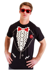 Adult Pixel 8 Tuxedo Shirt