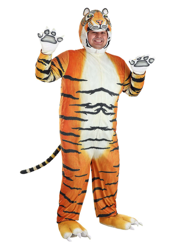 Plus Size Adult Realistic Tiger Costume