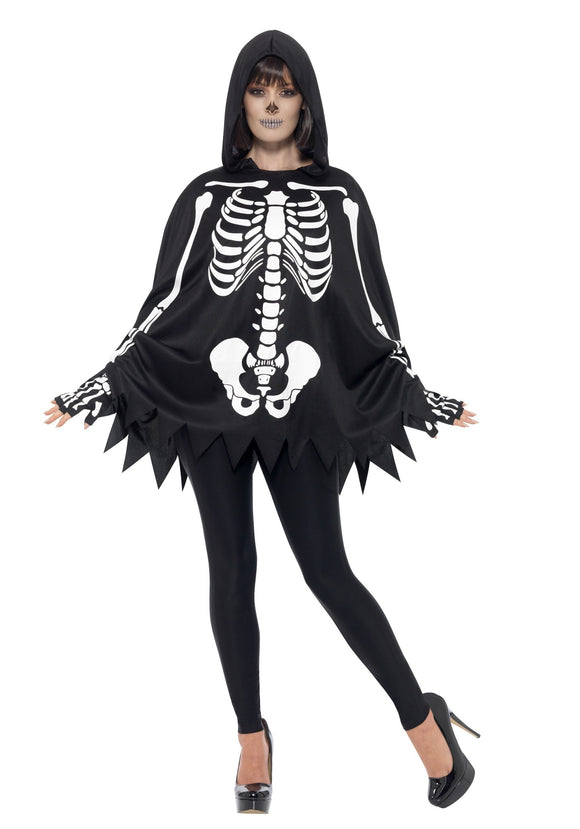 Poncho Skeleton Costume for Adults