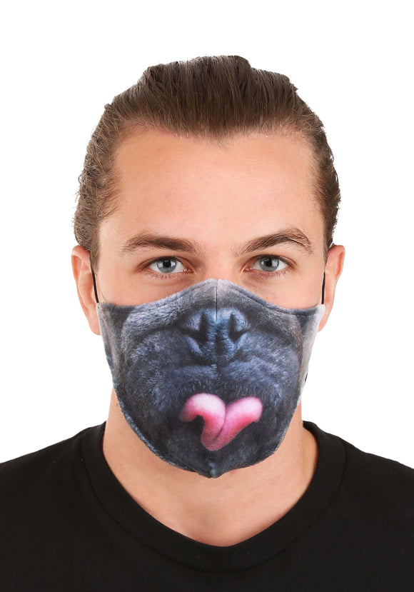 Pug Sublimated Face Mask for Adults
