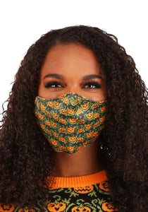 Pumpkins Pattern Sublimated Adult Face Mask