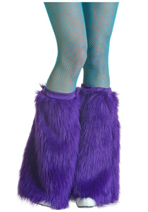 Adult Purple Furry Boot Covers