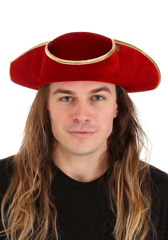 Adult Red  Rum Pirate Hat