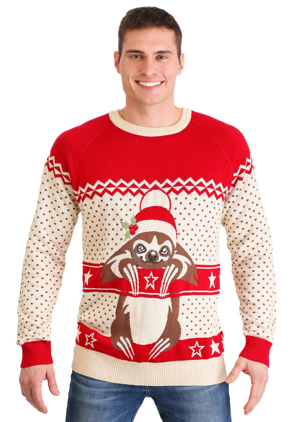 Sloth Ugly Christmas Sweater for Adults