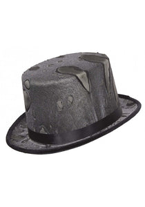 Adult Tattered Black Top Hat