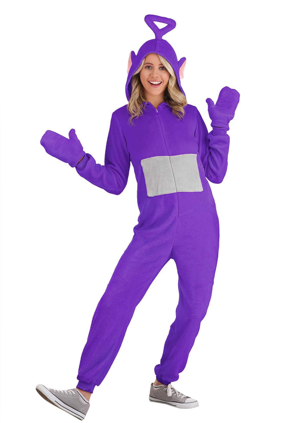 Teletubbies Tinky Winky Adult Jumpsuit Costume