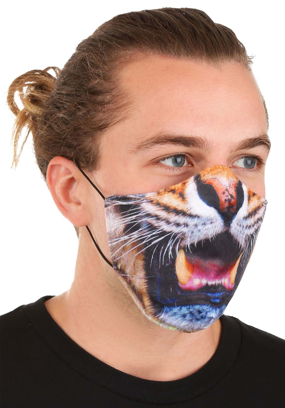 Tiger Sublimated Face Mask for Adults