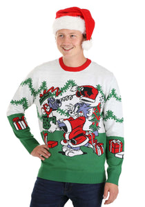 Tom and Jerry Scenic Ugly Christmas Sweater for Adults