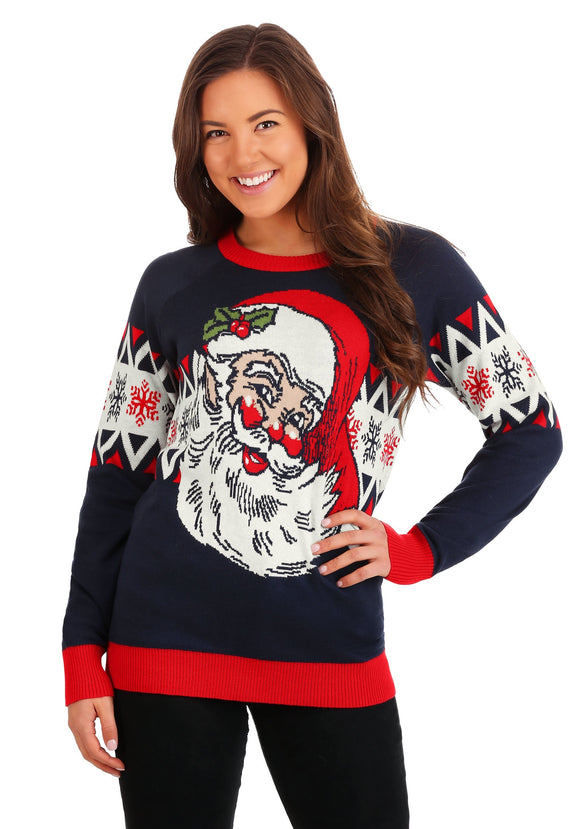Vintage Santa Ugly Christmas Sweater for Adults