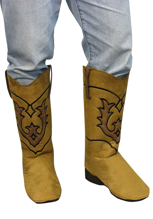 Western Brown Cowboy Adult  Boot Covers