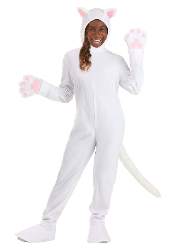 White Cat Adult Costume
