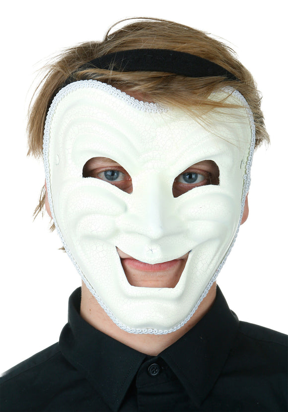 Adult White Comedy Mask