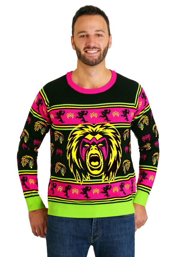 WWE Ultimate Warrior Adult Ugly Christmas Sweater